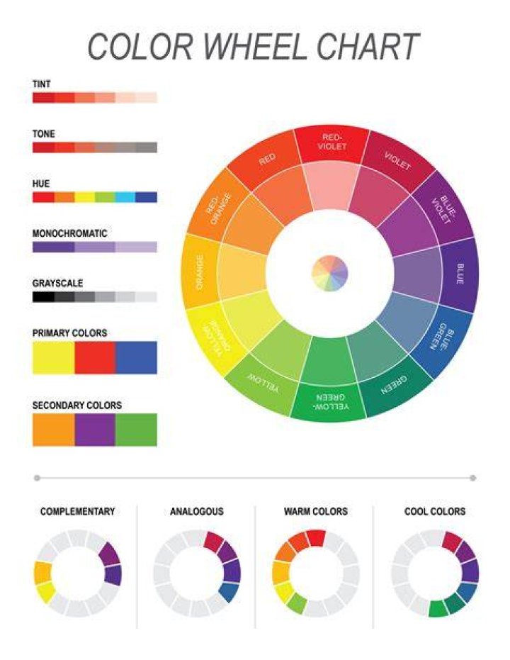免费 Printable Color Wheel Chart 样本文件在